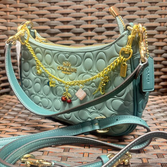 coach Teri Shoulder Bag In Blocked Signature Leather cy674 - Picture 2 of 6